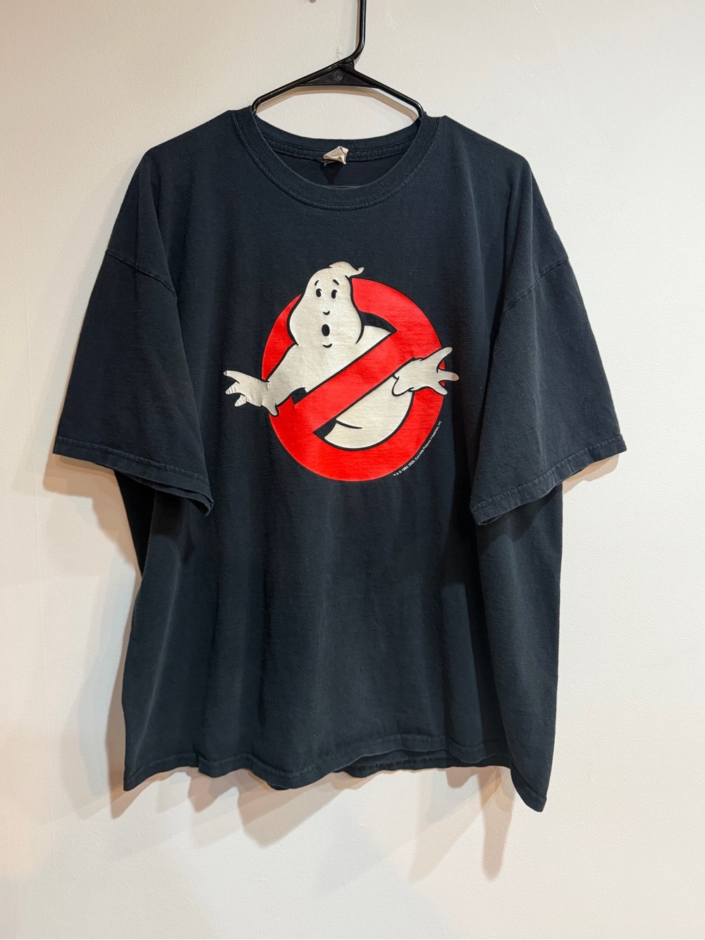 Y2K Ghostbusters Logo Black Graphic Tee Movie Promo XXL